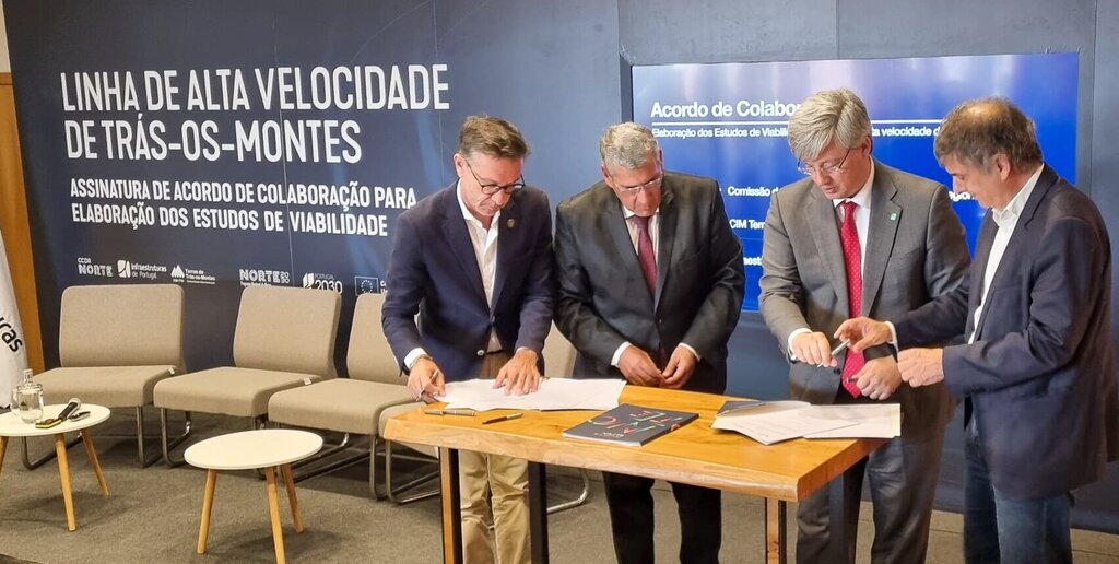 Celebrado acordo para estudos de viabilidade da linha de Alta Velocidade de Trás-os-Montes